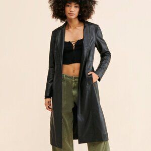 OU Lara Vegan Leather Coat